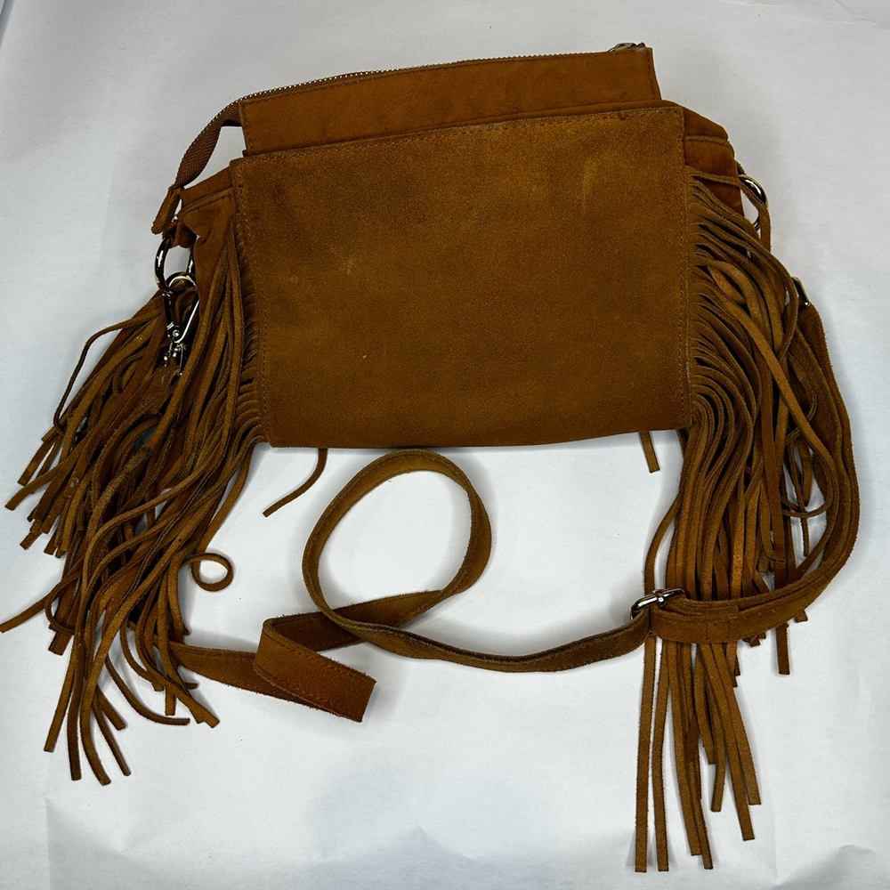 (26) Mosimo Leather Fringe Purse